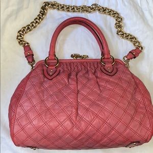 Marc Jacobs pink quilted leather satchel